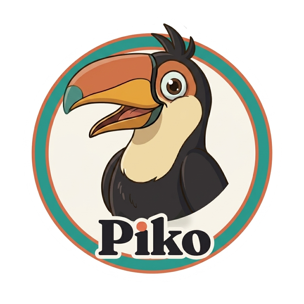 Piko round badge sticker